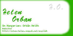 helen orban business card